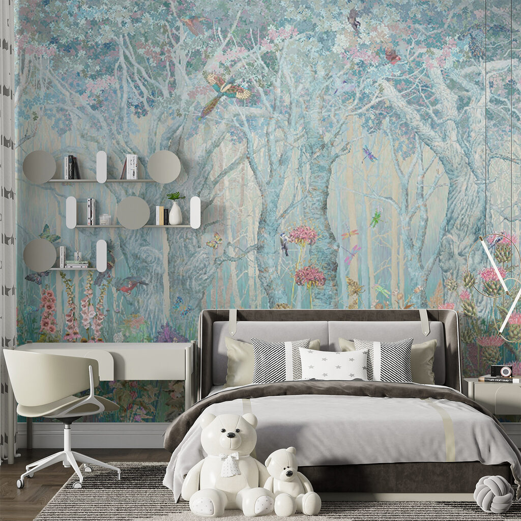 Branches above small flowers — interior 2