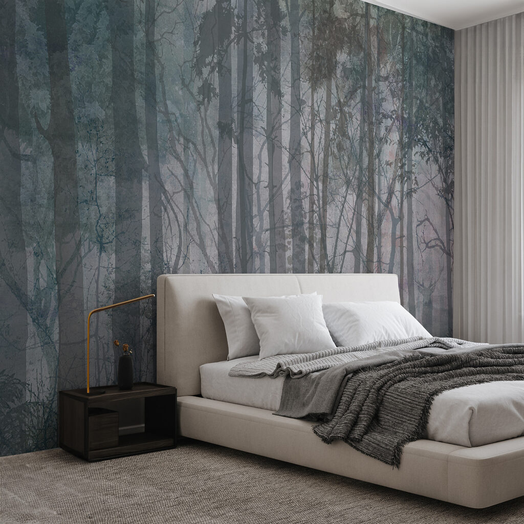Grey-blue forest trunks — interior 4