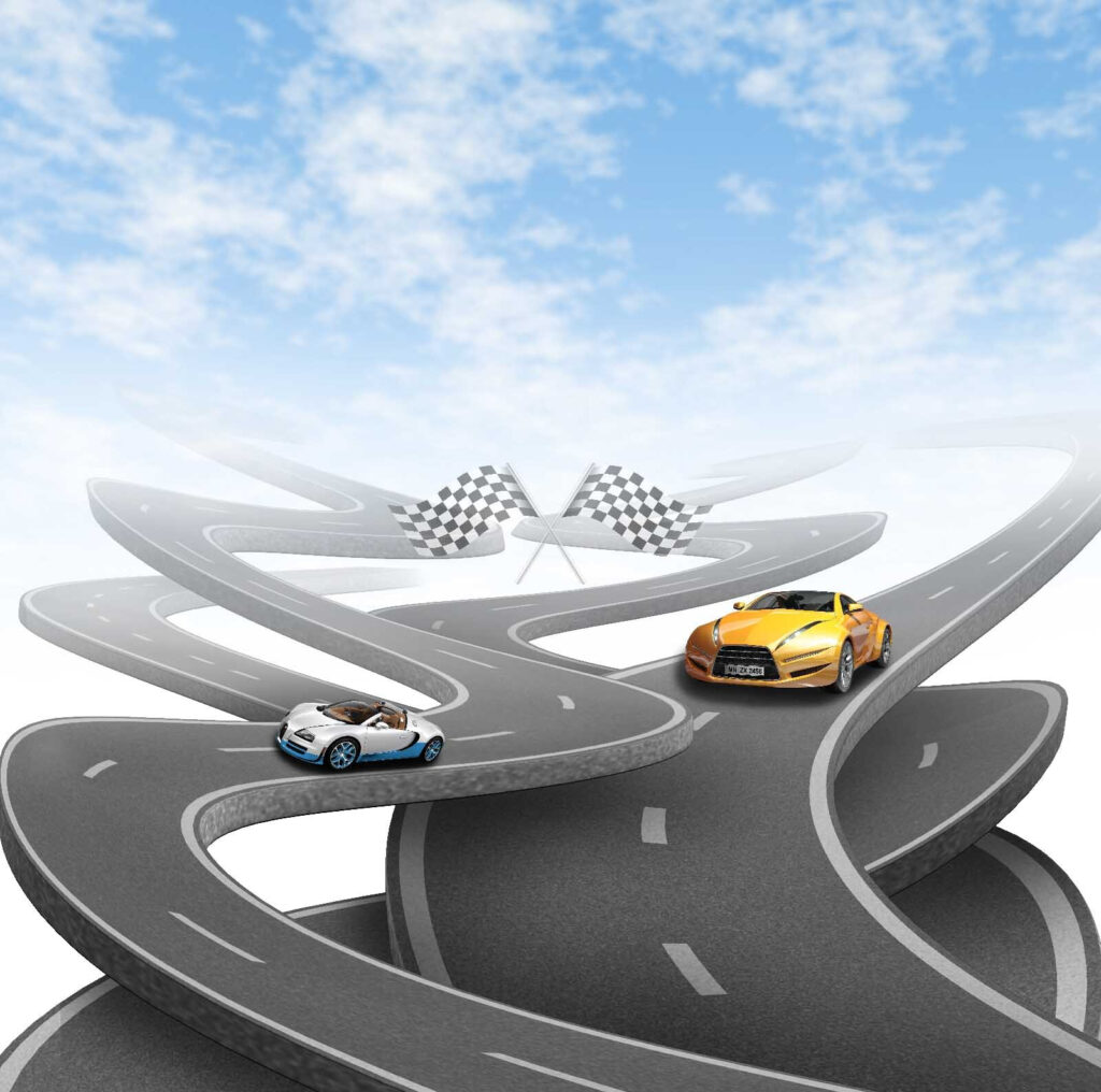 Racetracks through the sky — full design