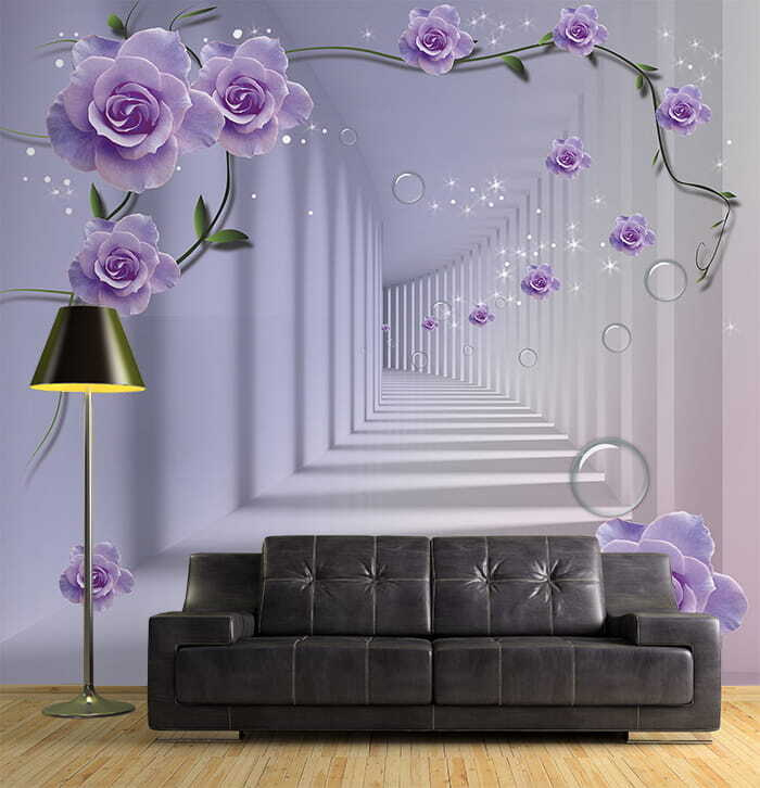 Roses along recessed niches — interior 2