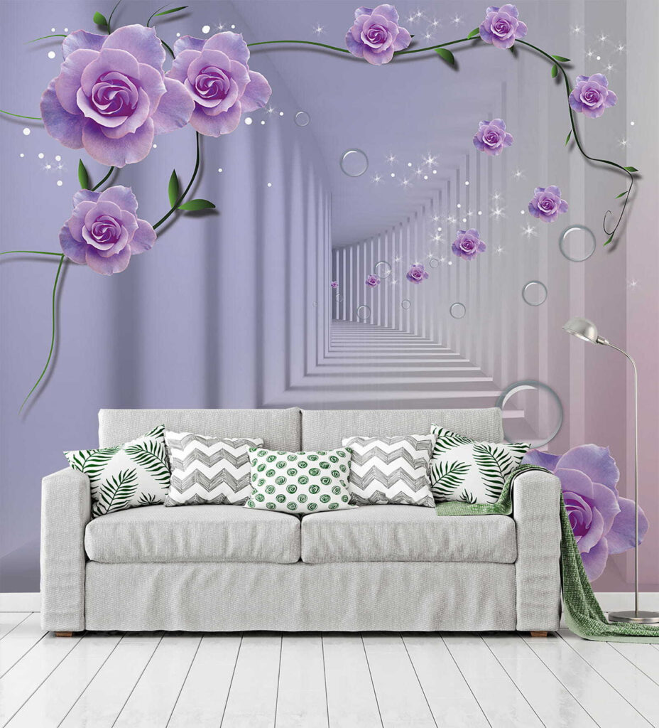 Roses along recessed niches — interior 3