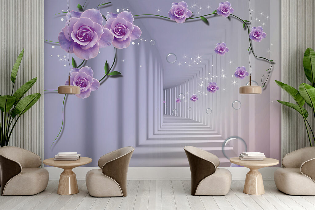 Roses along recessed niches — interior 6