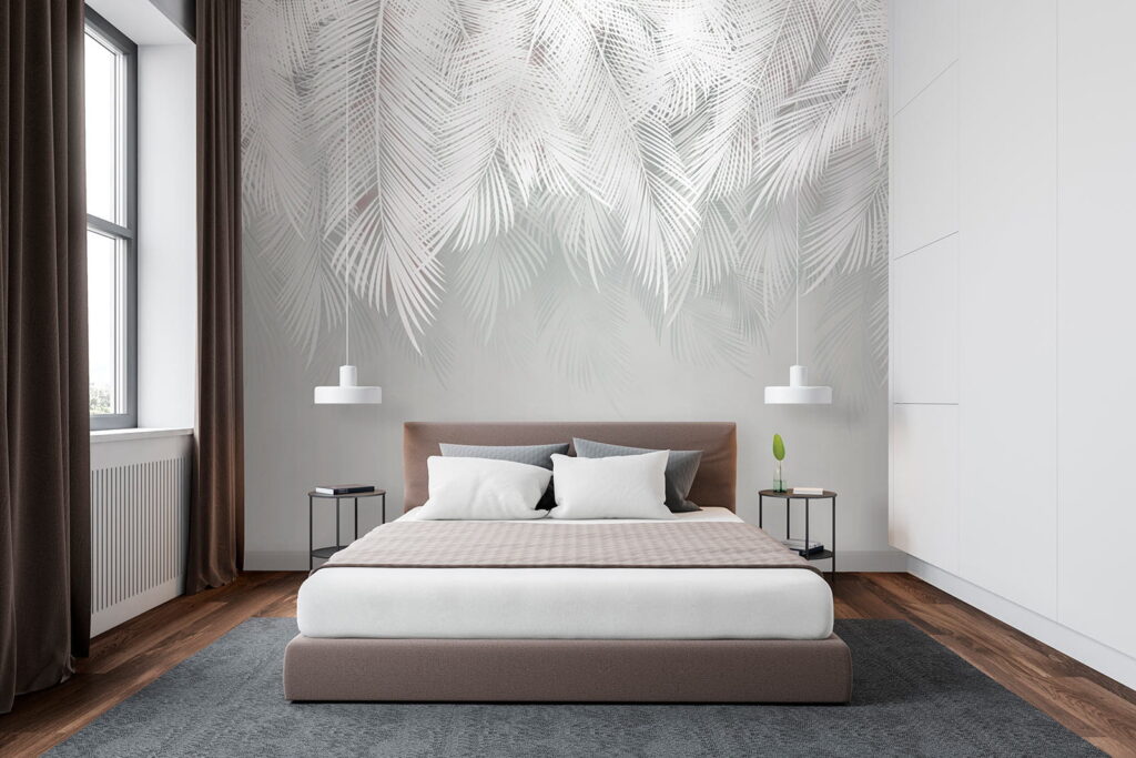 Hanging palm leaves — interior 2