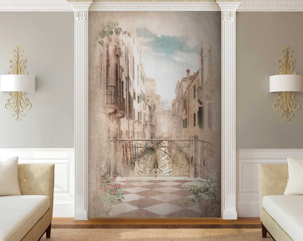 City balcony in watercolour — interior 1