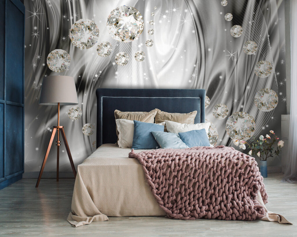 Glowing spheres, silver streams — interior 1