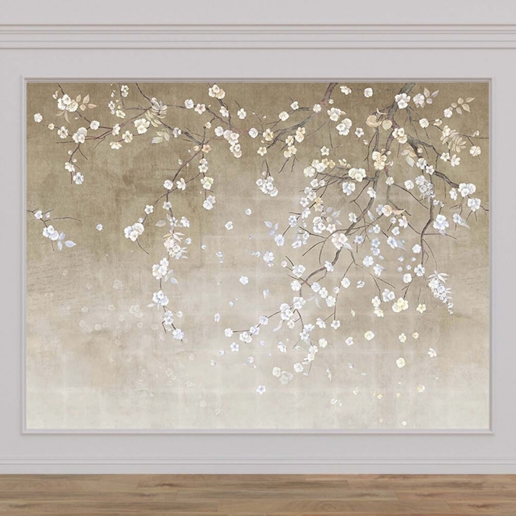 White blossom drifts down — interior 1