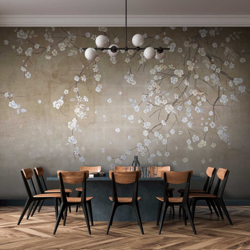 White blossom drifts down — interior 9