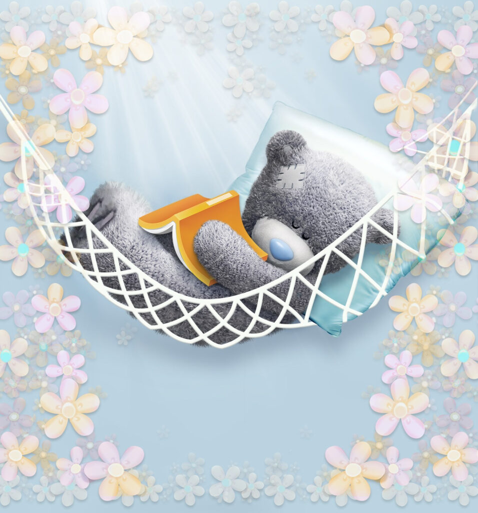 Teddy in a hammock — full design