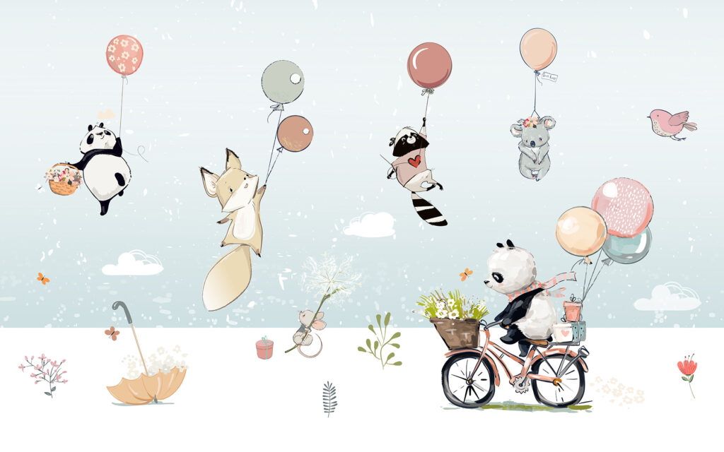 Bike ride with animals — full design