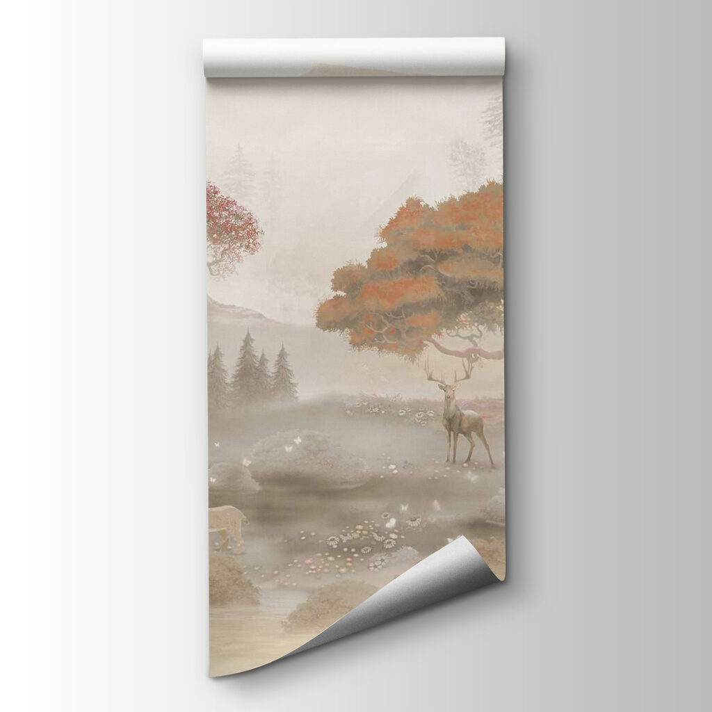 Deer by misty water — product view
