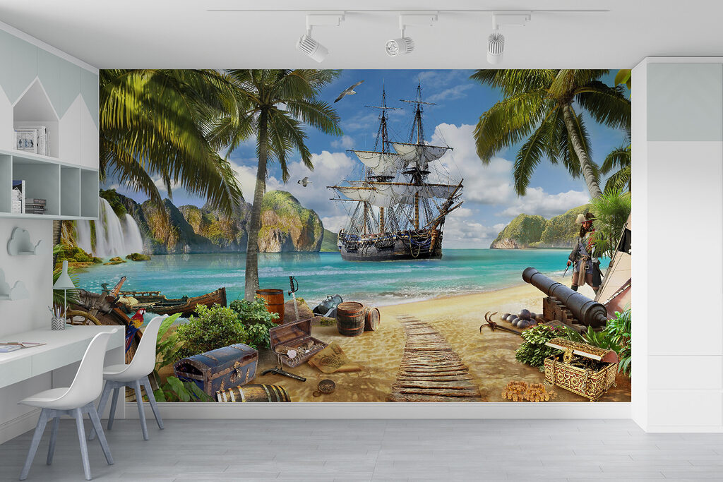 Pirate ship by palms — interior 12
