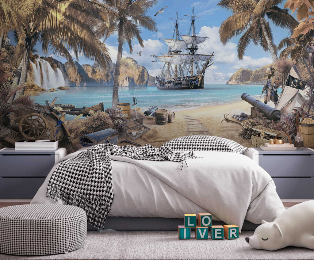 Pirate ship by palms — interior 6