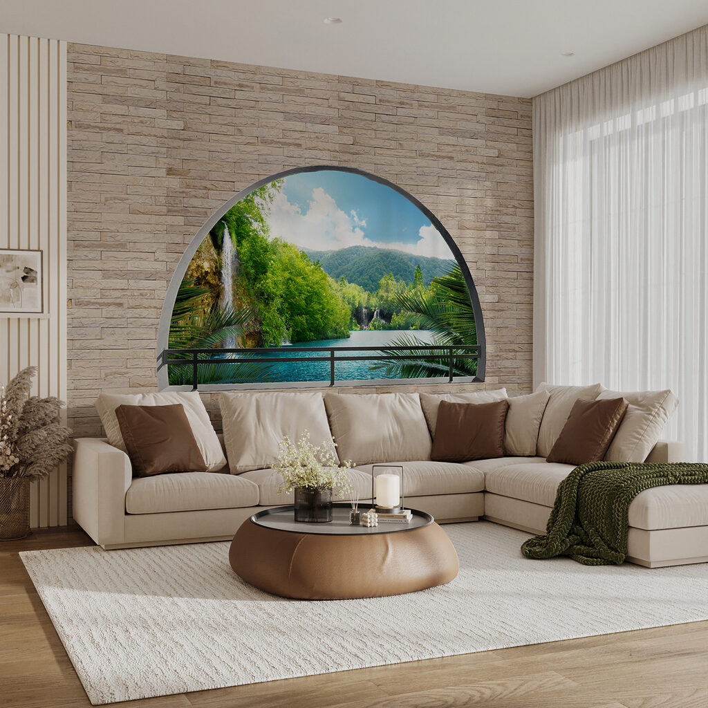 River behind an arch — interior 10