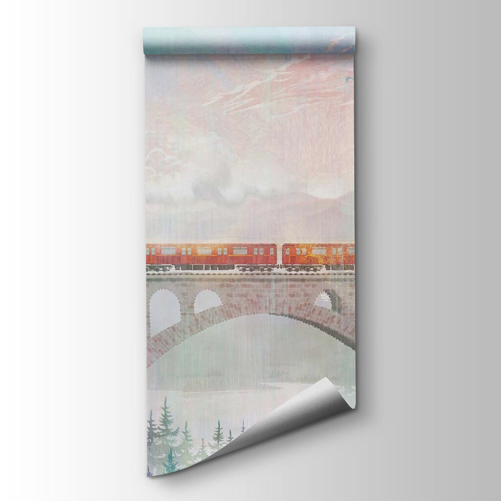 Train over a viaduct — product view