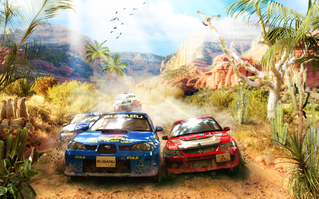 Rally cars racing — full design