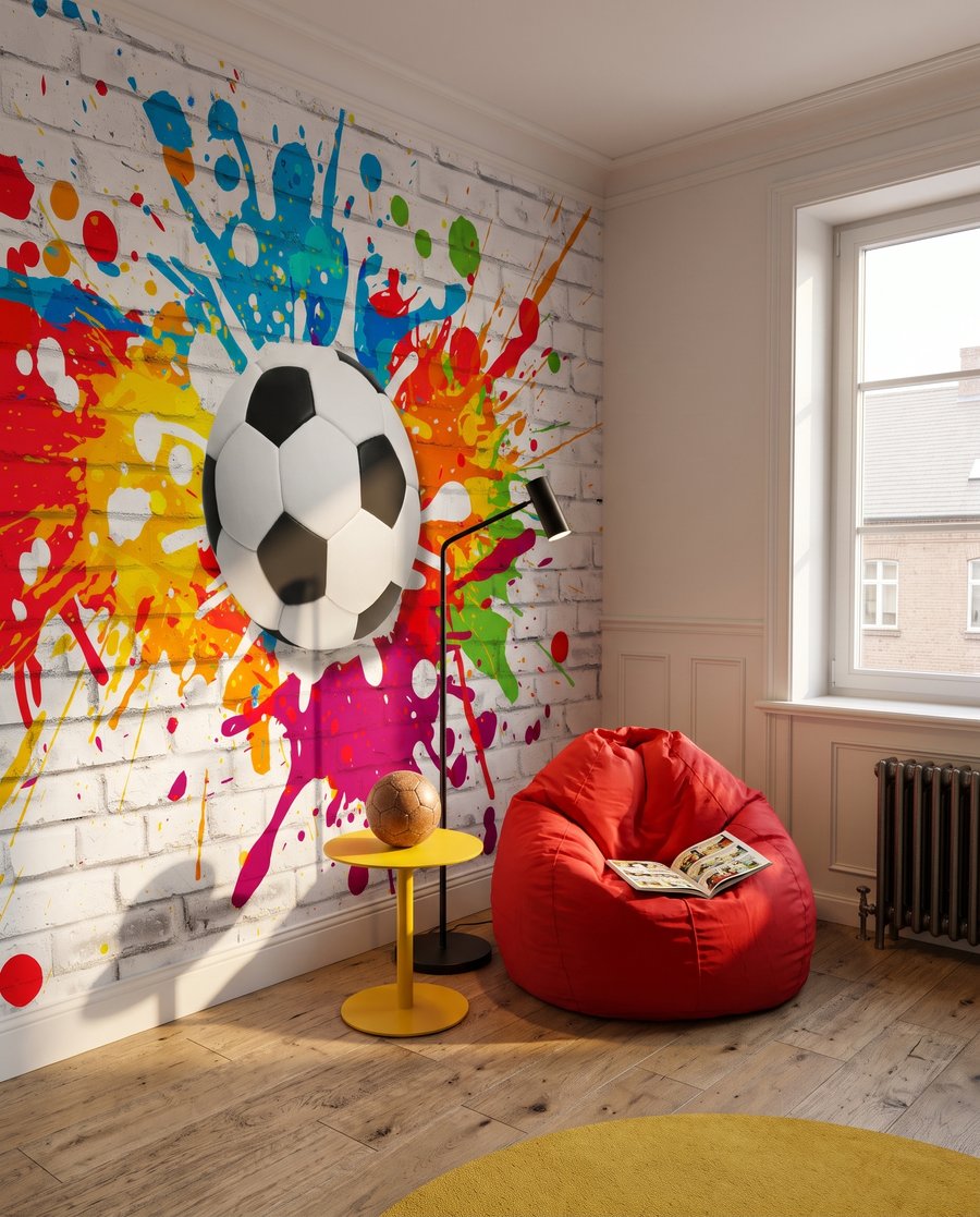 Football Splash in an interior