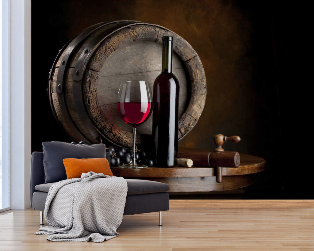 Red wine, wooden barrel — interior 2