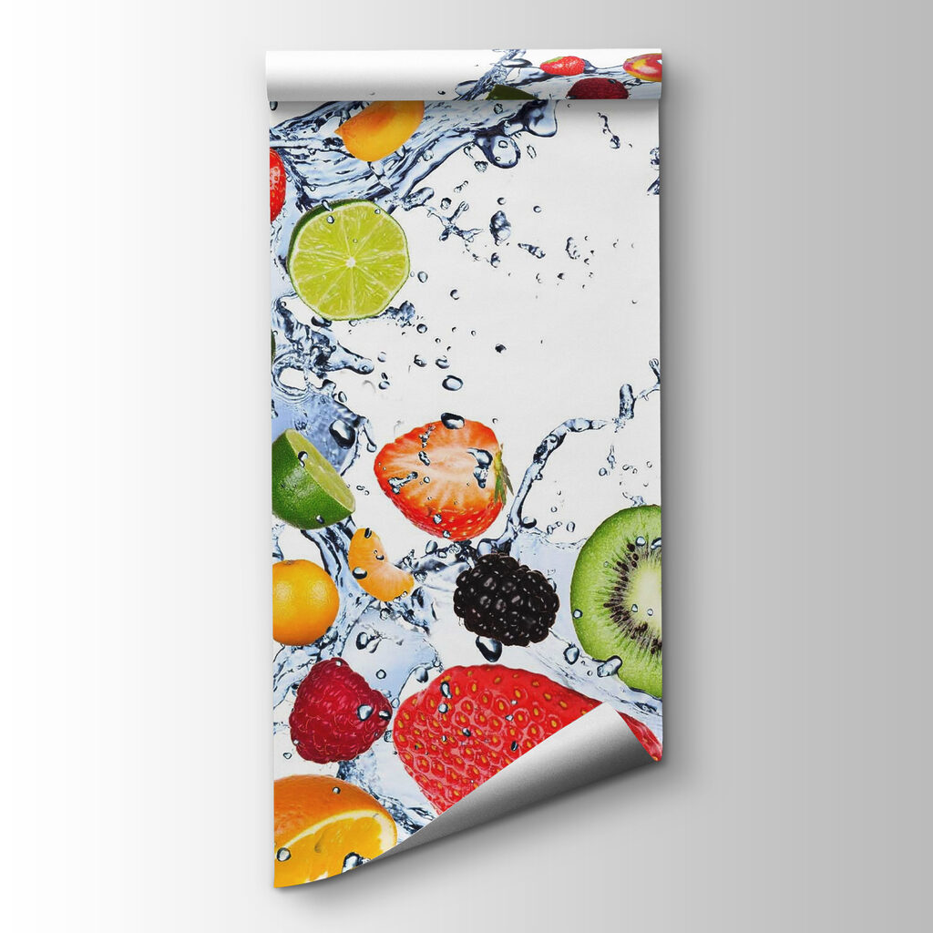 Fruit splashing through water — product view