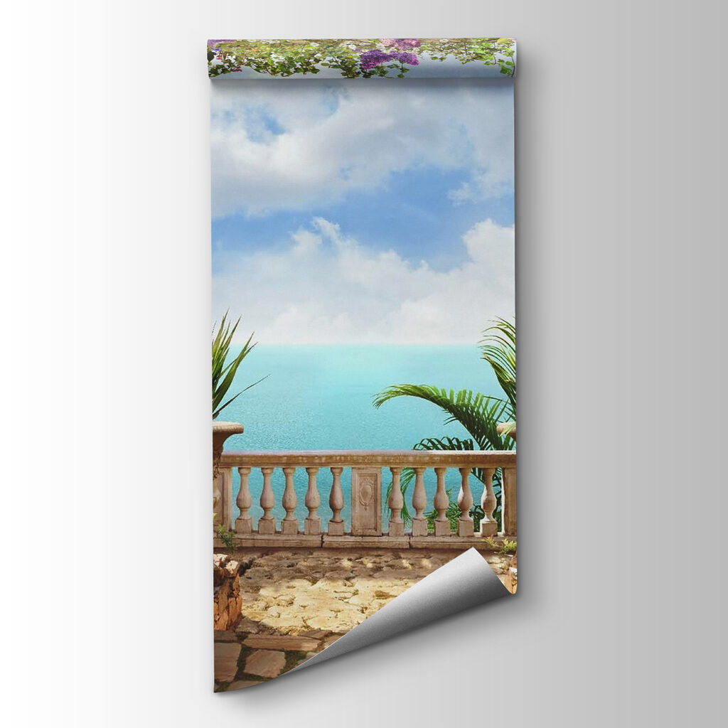Bay behind flowering curtains — product view