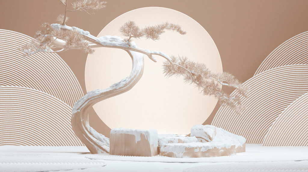 Tree before the sun — full design