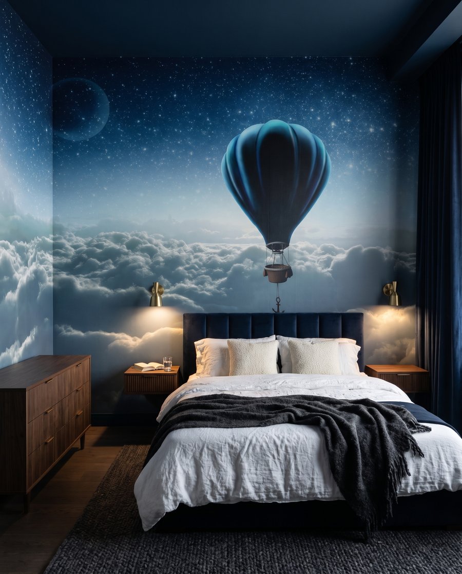 Balloon Above the Clouds in an interior