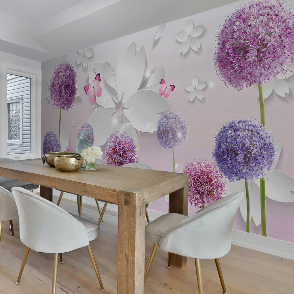 Round flowers and butterflies — interior 2