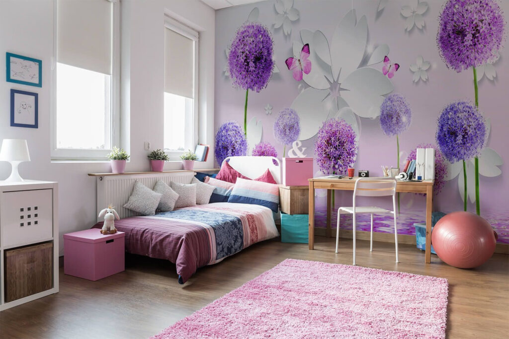 Round flowers and butterflies — interior 1