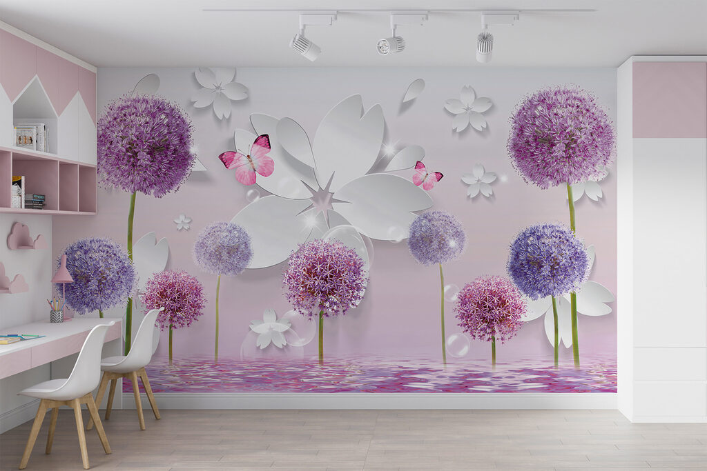 Round flowers and butterflies — interior 3