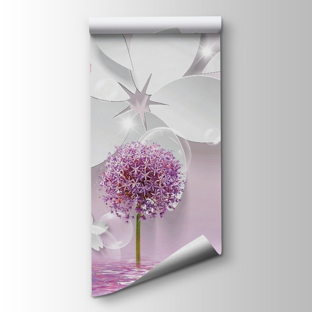 Round flowers and butterflies — product view