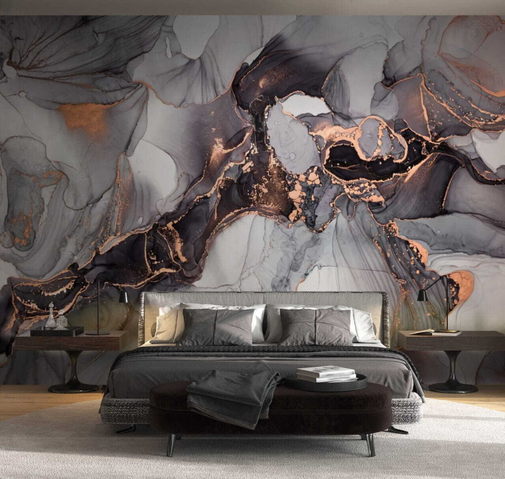 Grey streams, copper lines — interior 1