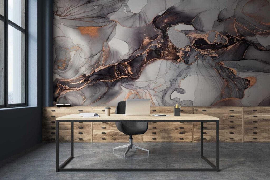Grey streams, copper lines — interior 3