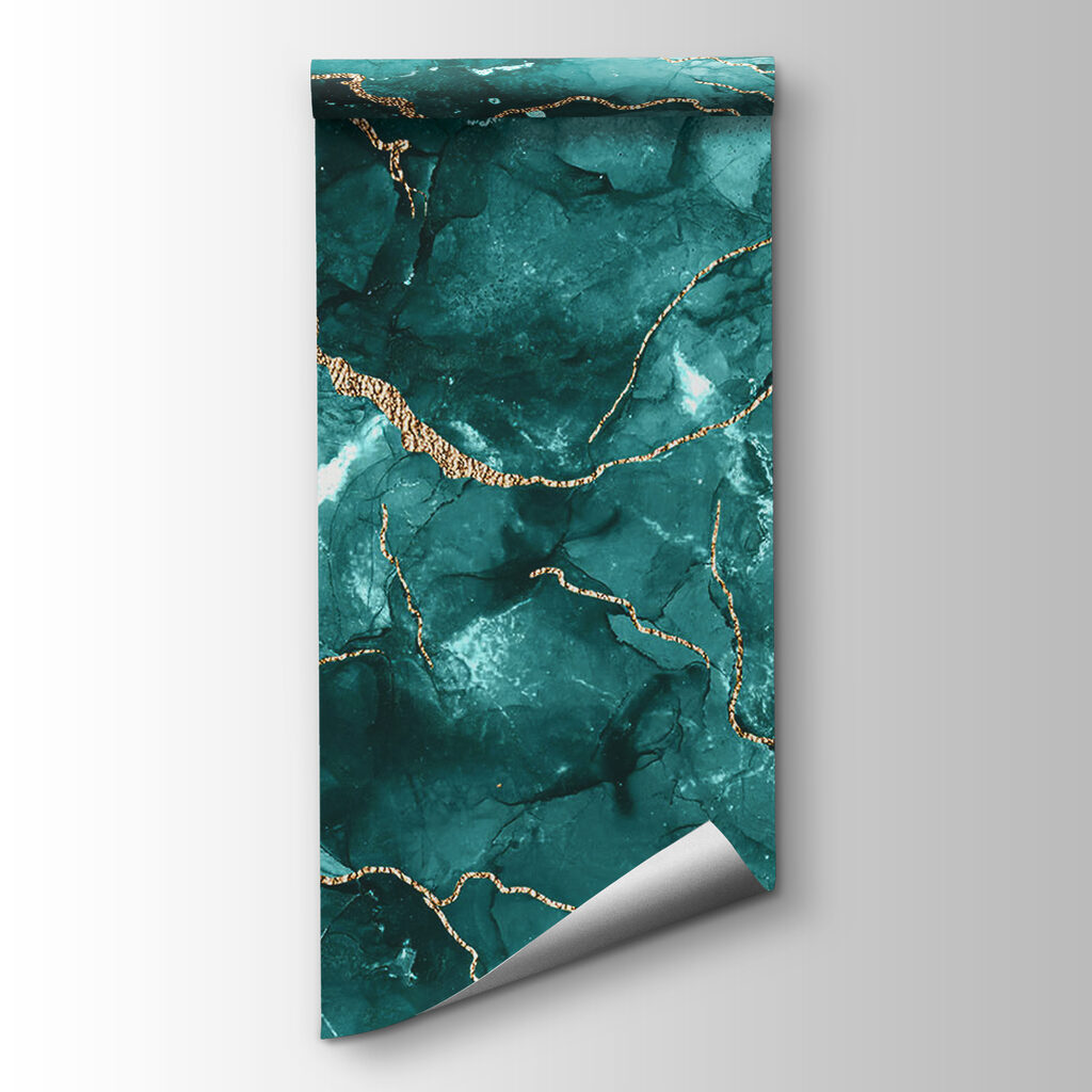 Turquoise cells, gold veins — product view