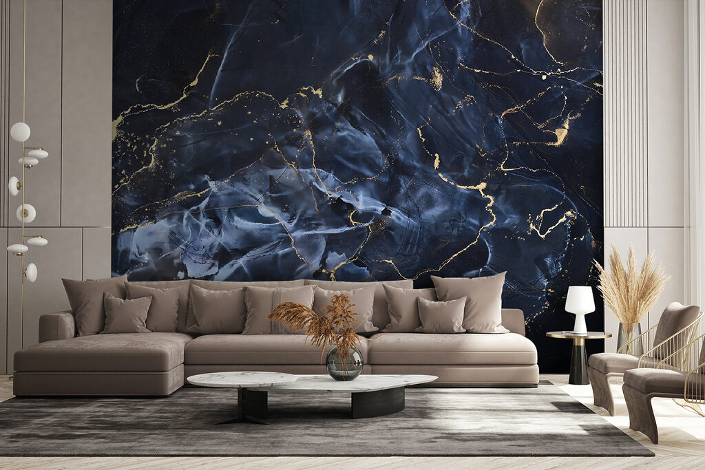 Blue veins with gold — interior 5