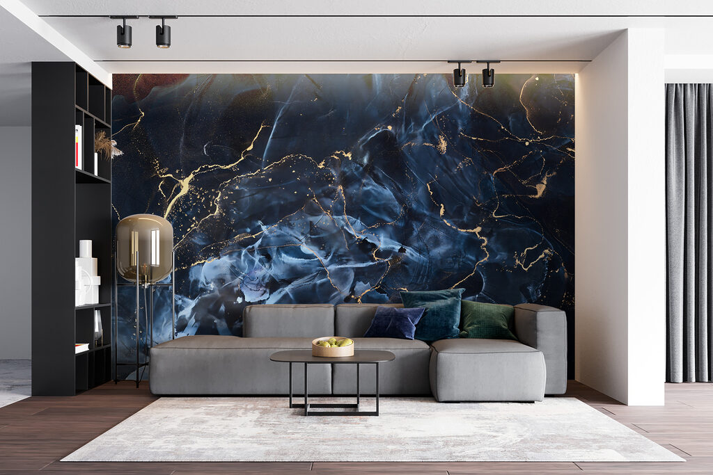 Blue veins with gold — interior 6