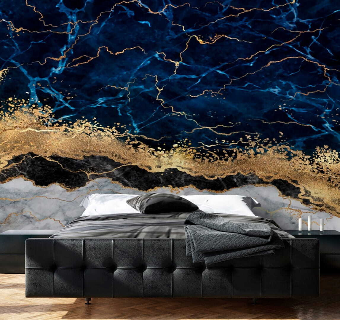 Deep blue stone effect — interior 1