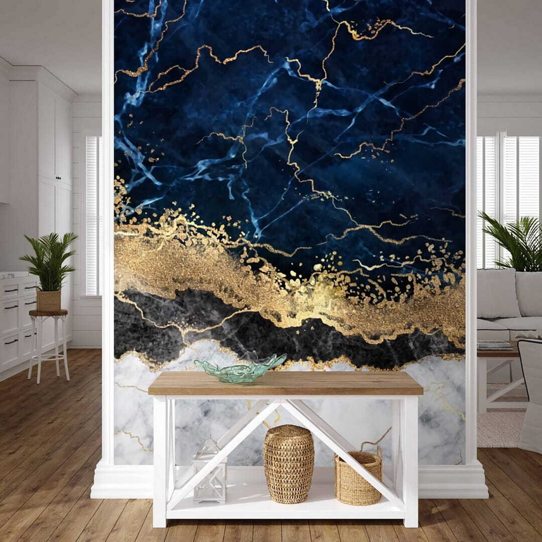 Deep blue stone effect — interior 2