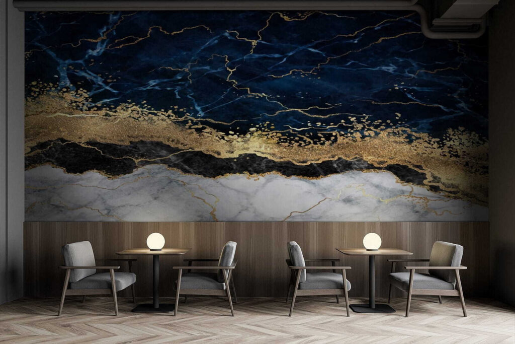Deep blue stone effect — interior 3