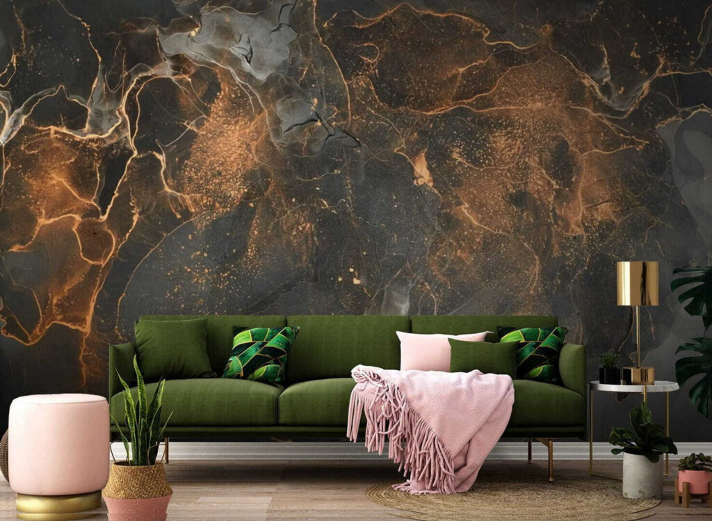 Glowing veins in grey — interior 3