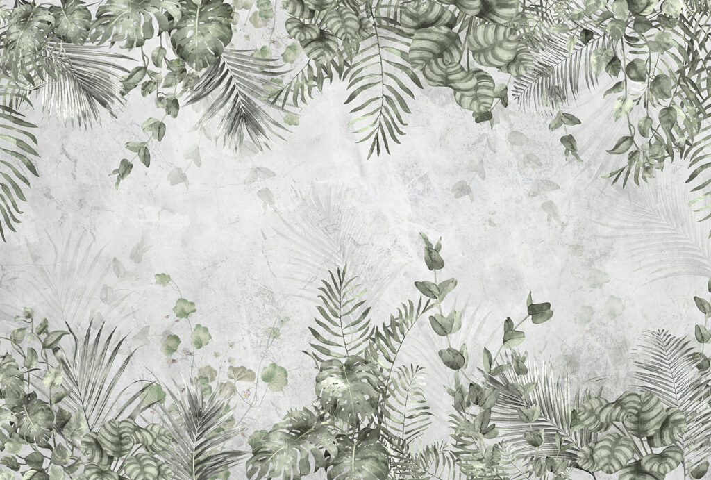 Green leaf border — full design