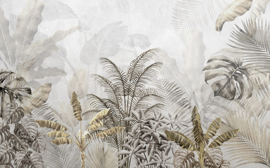 Pale jungle in layers — full design
