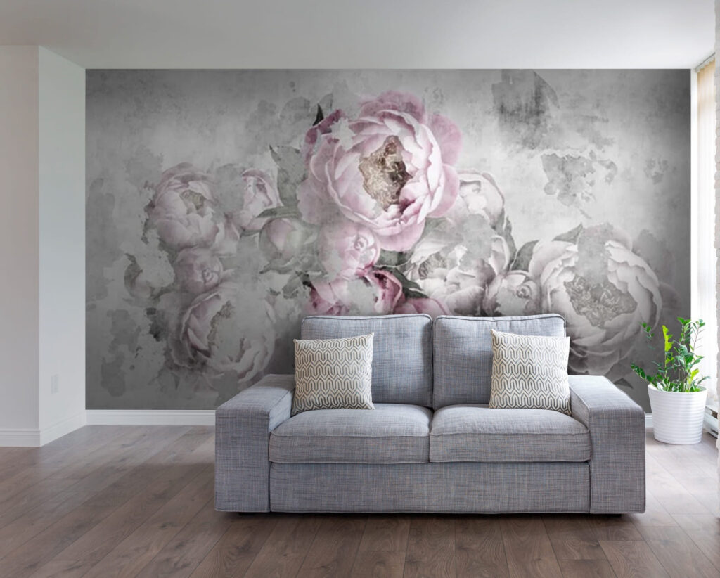 Pink peonies in mist — interior 2