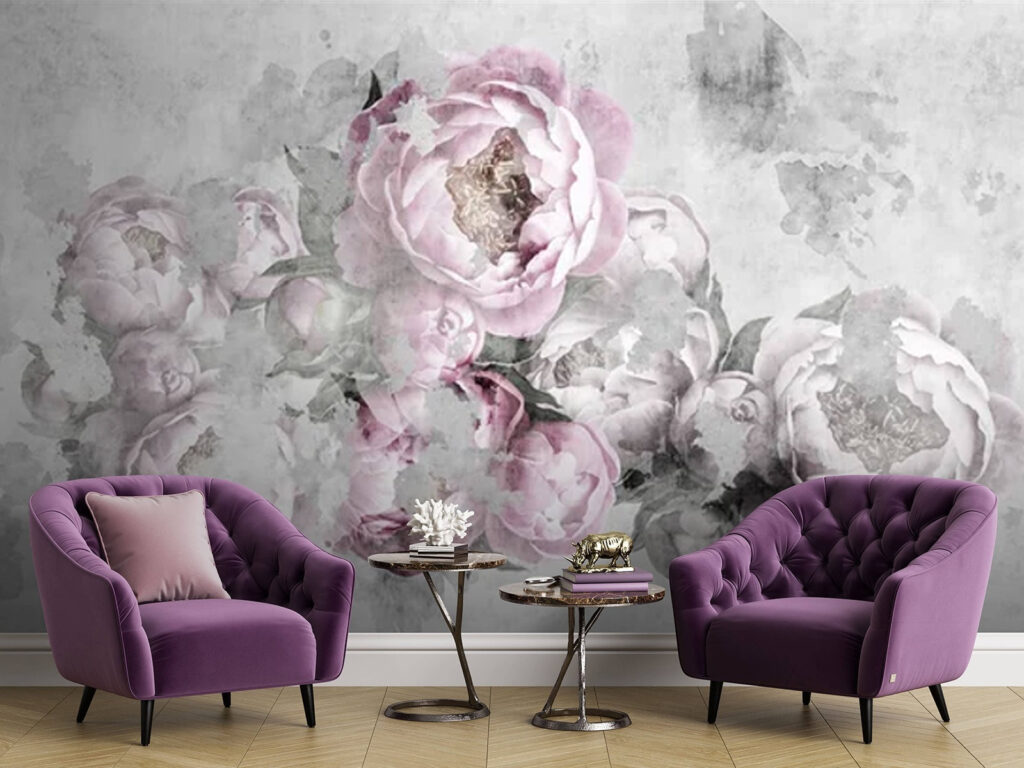 Pink peonies in mist — interior 1