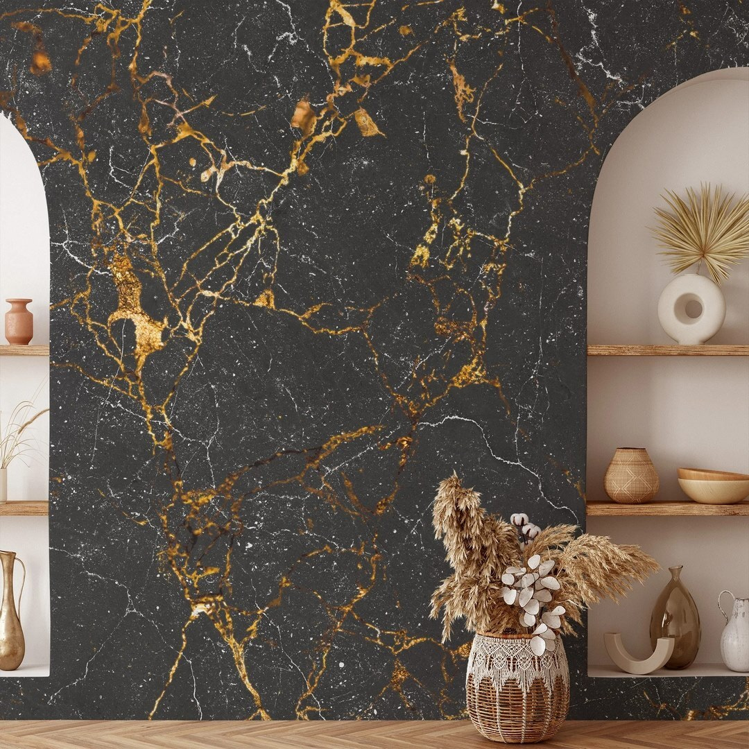 Copper veins on black — interior 1