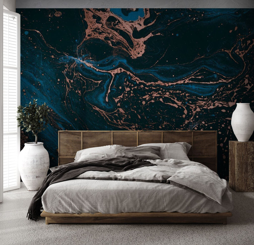 Copper streams, deep blue — interior 2