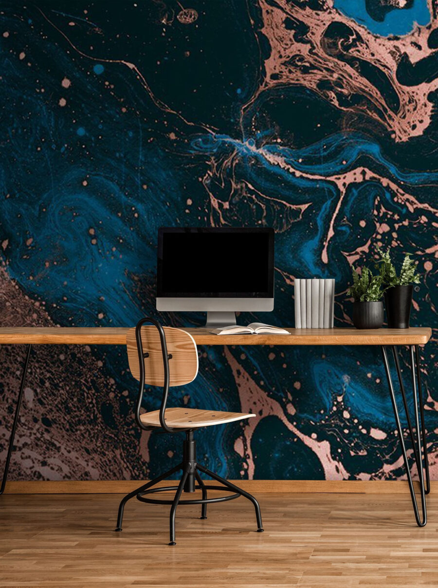 Copper streams, deep blue — interior 4
