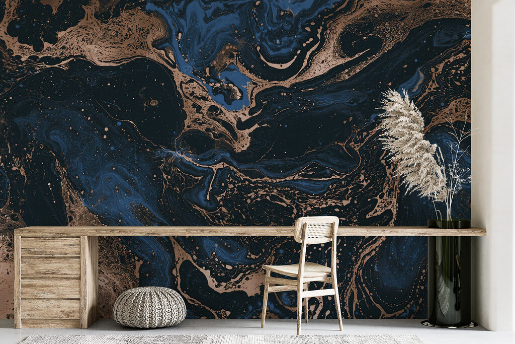 Copper streams, deep blue — interior 6