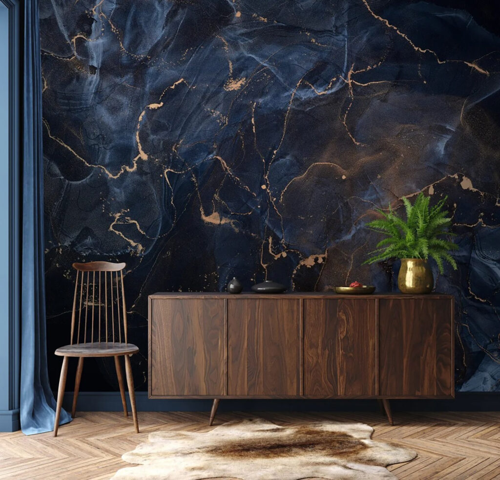 Blue cells, gold lines — interior 3