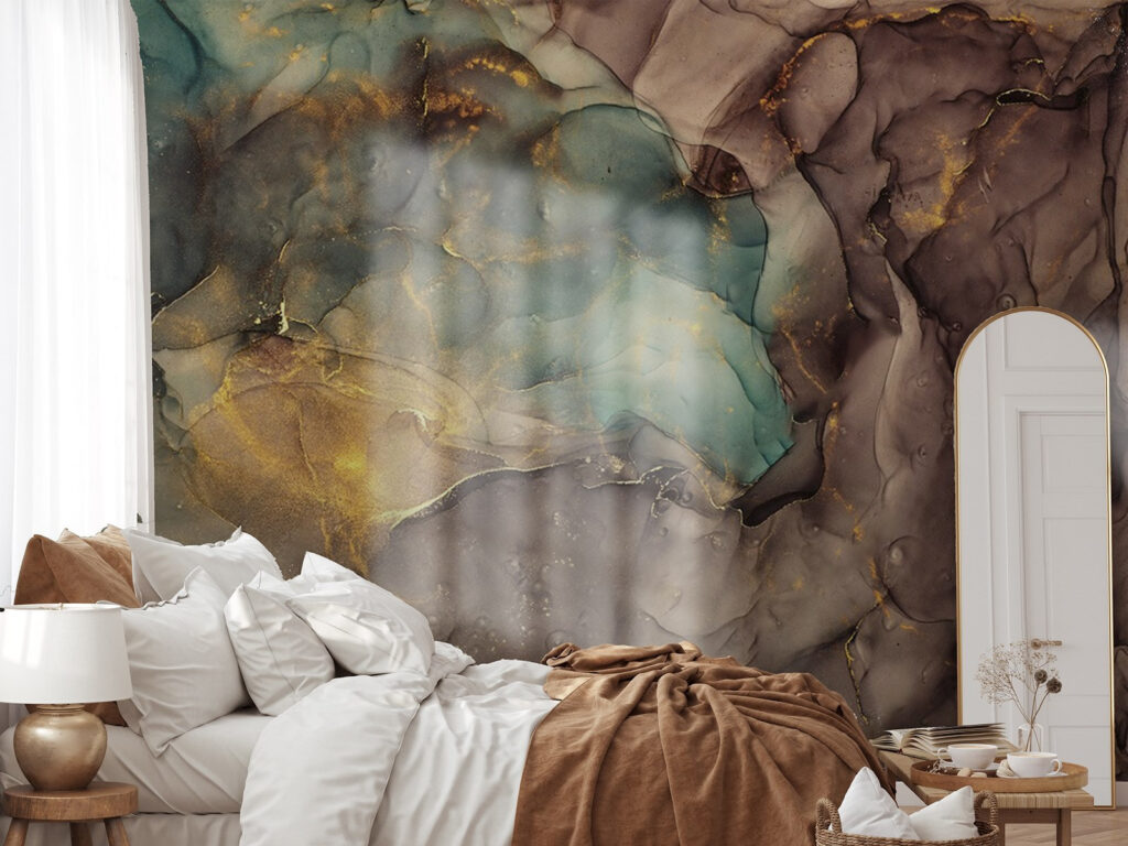 Earth tones with turquoise — interior 2