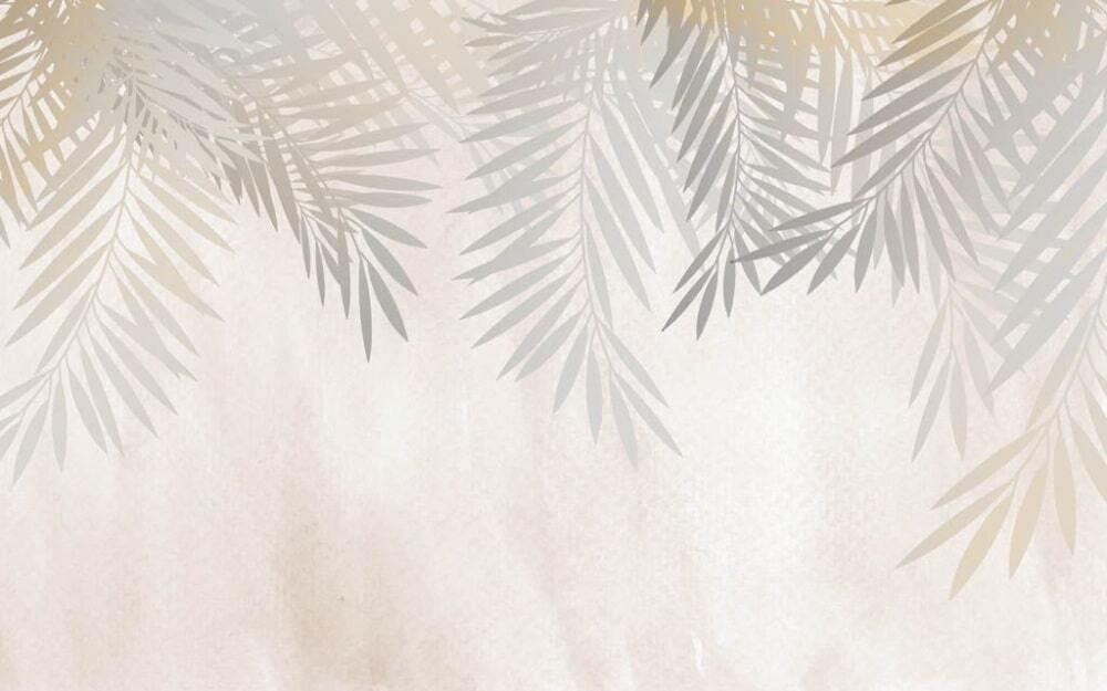Pale palm fronds — full design