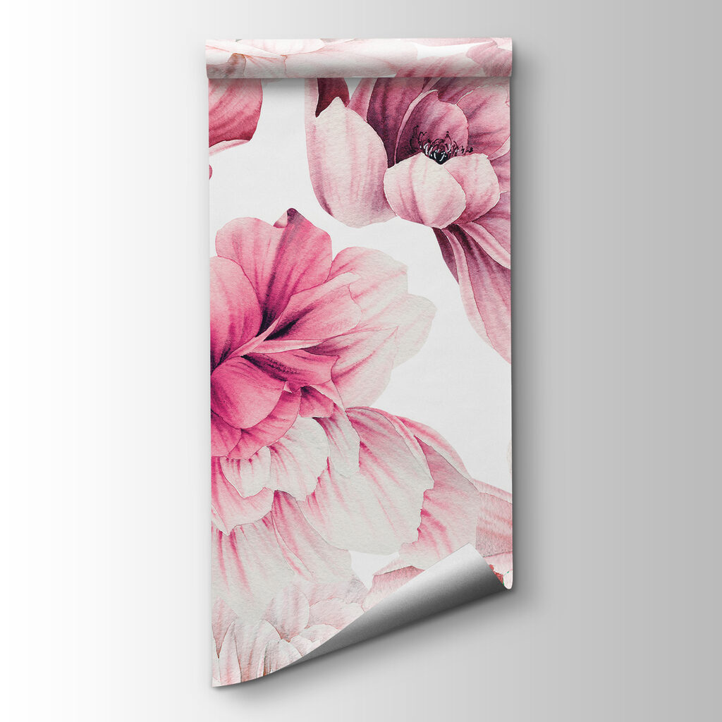 Pink dahlias on white — product view
